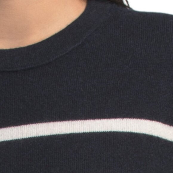 WHITE + WARREN Cashmere Short Sleeve Rolled Sweater - Picture 3 of 4